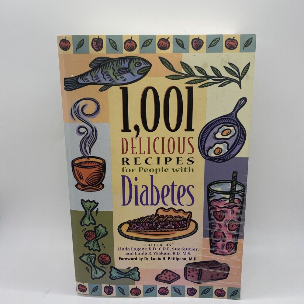 1001 Delicious Recipes for People with Diabetes Paperback Cookbook